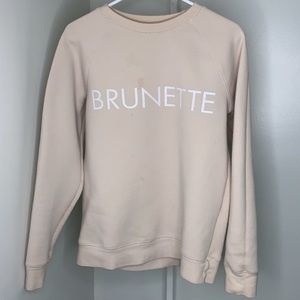 Brunette the Label Pale Pink Women’s Sweatshirt Pullover